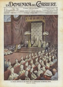 Slavnostní ceremoniál v San Pietro na posvěcení Johanky z Arku