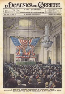 Historická scéna zahájení washingtonské konference o odzbrojení