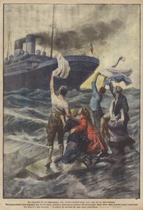 Tragédie šesti Američanů zmítaných oceánem na zbytcích hydroplánu od Achille Beltrame