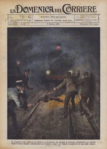 Tragédie v tunelu Ricken ve Švýcarsku od Achille Beltrame