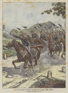 Velké manévry v Benátsku, jezdecký útok u Cornudy