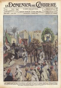 Triumfální přivítání korunního prince v Libyi