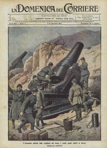 Nepřetržitá dělostřelecká činnost v krasové oblasti od Achille Beltrame