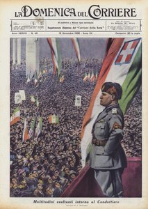 Jásající davy kolem Condottiera
