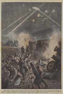 Včera v noci se jedné z našich vzducholodí, bojující se silnými vzdušnými proudy, podařilo dostat ? od Achille Beltrame
