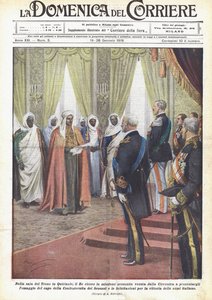 Přijímá král v trůnním sále v Quirinale misi Senusite z Kyrenaiky?