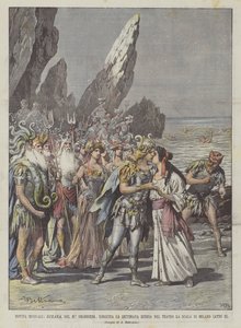 Muzikál Novita, Oceana, Maestro Smareglia, uveden minulý týden v divadle La Scala v Miláně (II. dějství) od Achille Beltrame