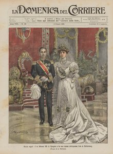 Královská svatba, španělský král Alfons XIII. a jeho nevěsta princezna Ena z Battenbergu