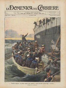 Moderní pirátství, velký ruský parník napadený na útěku zloději v Černém moři a okraden