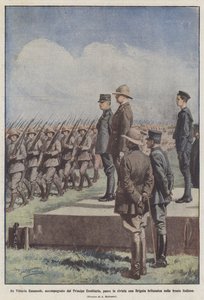 Reviduje král Vittorio Emanuele v doprovodu korunního prince brigádu?