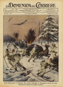 Scény z války ve Finsku od Achille Beltrame