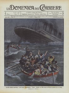 Hrozná námořní katastrofa, největší zaoceánský parník Titanic se potopí s 1600 lidmi? od Achille Beltrame