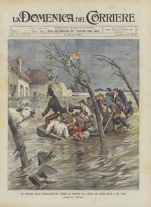 Epizoda povodní v Benátsku po trase řeky Piave v San Doně