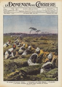 Skupina statečných Dubatů, somálských černých bersaglieri, střeží předsunuté stanoviště v ?