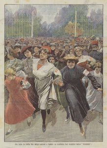 Běžecký závod mezi tisíci Sartinemi v Paříži, Odjezd z Tuileries Garden