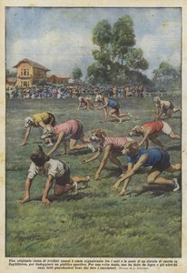 Mezi členy klubu byl uspořádán originální závod lidských chrtů. od Achille Beltrame
