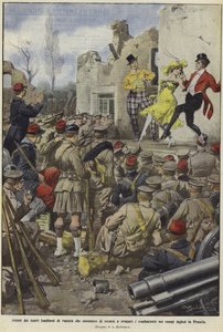 Varietní umělci londýnských divadel bavící britské vojáky v táborech ve Francii