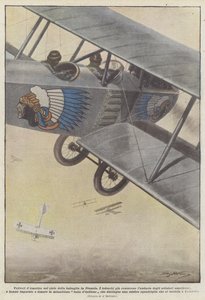 Letadla Ameriky na obloze bitvy ve Francii od Achille Beltrame