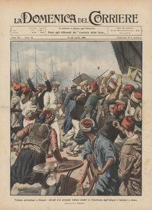 Protiitalské násilí v Benghází, důstojníci italského parníku napadení v Tripolitanii?