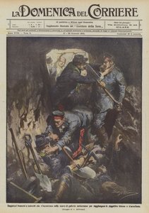 Francouzští a němečtí sapéři, kteří se setkávají při ražbě podzemních tunelů, aby se shromáždili?