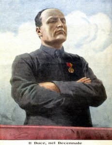 portrét Benita Mussoliniho par Achille Beltrame v roce 1932 od Achille Beltrame