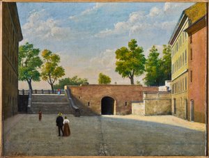 Porta Bologna v Modeně (olej na plátně) od Achille Boschi