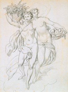 Psyche a Cupid, c1820-1857 od Achille Devéria