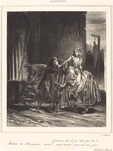Johanka Burgundská od Achille Devéria