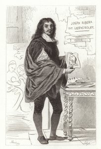 Jusepe de Ribera, španělský malíř také známý jako Jose de Ribera, Giuseppe Ribera a Joseph Ribera od Achille Devéria