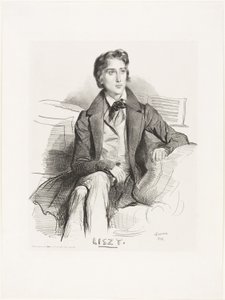 Portrét Franze Liszta od Achille Devéria