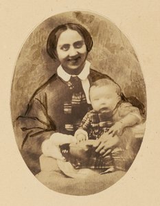 [Portrét Marie Devéria se synem] od Achille Devéria