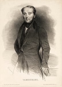 Portrét operního pěvce Antonia Tamburiniho 1800-1876, od Achille Devéria