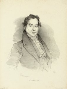 Portrét zpěváka a skladatele Gioseffo Catrufo 1771-1851, 1830. od Achille Devéria