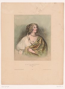 Portrét Madame de Montespan La M.ise de Montespan, milenka Ludvíka XIV., 1667 (titul na předmětu) Slavné ženy (název seriálu) od Achille Devéria