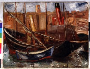 Lodě a lodě ve starém přístavu Marseille od Achille Emile Othon Friesz