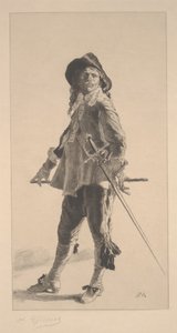 The Duelist, tisk vytvořil Jean ?Louis ?Ernest Meissonier od Achille Isidore Gilbert