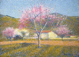 Orchard In Springtime (Jabloně v květu) (olej na bavlněné látce)