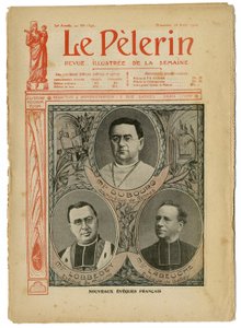 Ilustrace Achille Lemot (1846-1909) pro obálku Le Pelerin, 26/08/06 - New English Eveques - Náboženská víra, Katolický katolicismus - Eveques od Achille Lemot