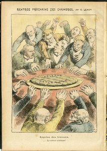 Ilustrace Achille Lemot (1846-1909) v Le Pelerin, 03.06.06 - Další pronájem komor - Antiparlamentarismus, Poslanecká sněmovna Hemicycle, Galette des rois - Deputát od Achille Lemot
