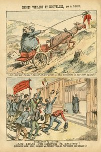 Ilustrace Achille Lemot (1846-1909) v Le Pelerin, 20/10/07 - staré a nové věci - Elysee, Socialismus, Ministere - Jaures Jean, Ane - Portfolio od Achille Lemot