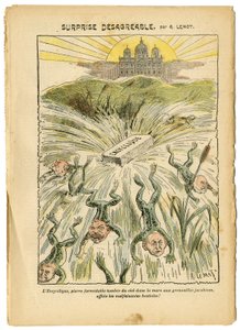 Ilustrace Achille Lemot (1846-1909) v Le Pelerin, 26. 8. 2006 - Ohavné překvapení - klerikální/antirepublikánské, náboženství Víra, Vatikán, Výrazy, Katolický katolicismus - Encyklika - Batraciánská žába - Animalisation od Achille Lemot