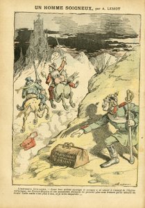 Ilustrace Achille Lemot (1846-1909) v Le Pelerin, 28.5.2005 - Opatrný muž - antiklerikalismus, sociální, kolonizační kolonialismus Kolonismus, frankomakonismus, orient, náboženství, víra, levý blok, socialismus, protektorát východního katolicismu, Katolick od Achille Lemot