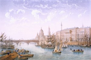 Custom House a London Bridge, 1862