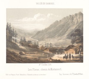 Pohled na horský průsmyk Col de Balme Col de Balme (titul na objektu) Memory of Chamonix-Mont-Blanc (název série) Museum du Mont-Blanc (název série na objektu)