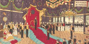 Pohled na vydání státní ústavy ve Státní komoře..., 2. března 1889 Meiji 22.