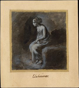 Sedící mladá žena, konec 16.-začátek 17. století. od Adam Elsheimer