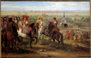 Král Ludvík XIV. před převorkou Fives v sídle Lille v srpnu 1667 Obraz Adam Frans Van der Meulen (1632-1690) (ec.flam.) 1667 Ne. 0,52x0,8 m - Král Ludvík XIV. při obléhání Lille naproti Převorství pěti, srpen 1667. Malba podle Ad od Adam Frans van der Meulen