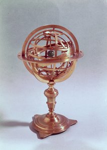 Armilární koule vyrobená na Ptolemaiově systému, Řím, 1648 (mosaz) (viz také 75480)