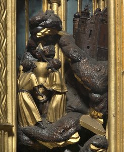 Klanění tří králů, detail od Adam Kraft