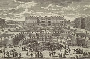 Pohled na Versailles Pohled na Versailles, zahradní fasáda, 80. léta 17. století. od Adam Perelle